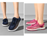 Sandalias planas informales transpirables para hombre y mujer, zapatillas de playa con diseño tejido, para exteriores, Verano - details 15