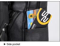 Mochila de cuero para hombre y mujer, morral de estilo universitario, resistente al agua, sencillo y Popular, estilo Retro coreano - details 27