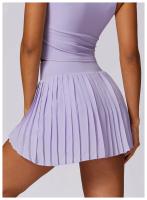 Moda chica gimnasio correr falda plisada falda de tenis de Golf con bolsillo mujeres deportes cintura alta falda de Yoga pantalones cortos faldas deportivas - details 6