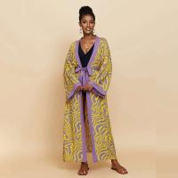 Kimono de Playa para Mujer Cubierta de Traje de Baño Largo con 9 Colores Cardigan Suelto Sarong - details 4