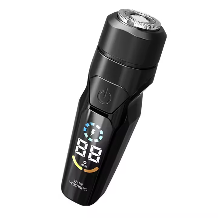 Maquinilla de afeitar eléctrica inalámbrica portátil, afeitadora de pelo lavable con carga USB para viajes en casa y viajes de negocios - 1