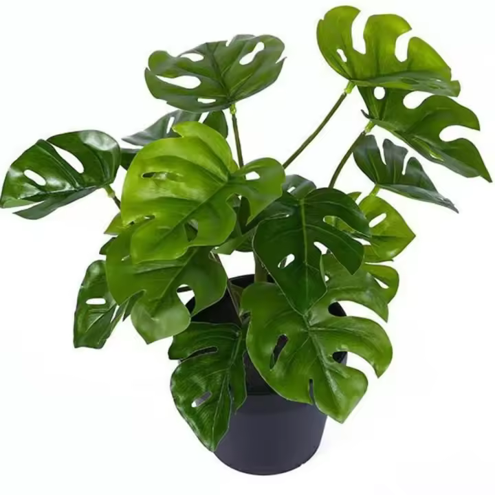 Decoración de fiesta para sala de estar de Hotel, decoración de jardín, árbol bonsái para el hogar, planta falsa, planta verde, hojas de tortuga, plantas de simulación - 1