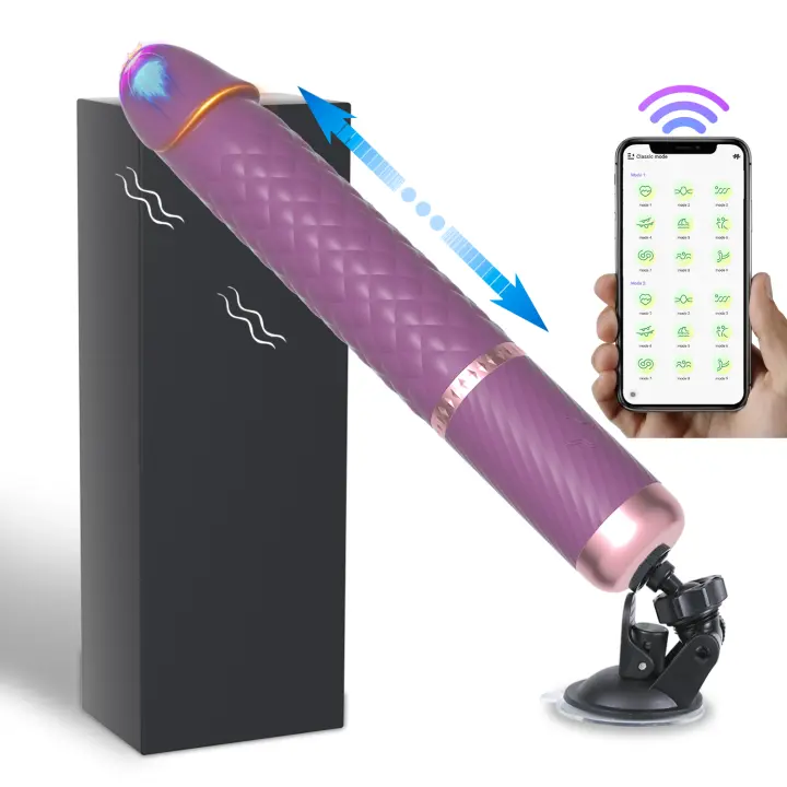 Máquina sexual telescópica con Control por aplicación para mujer, Consolador de punto G, vibrador Anal, clítoris, masajeador de Vagina, masturbación, Juguetes sexuales de más de 18 años - 1