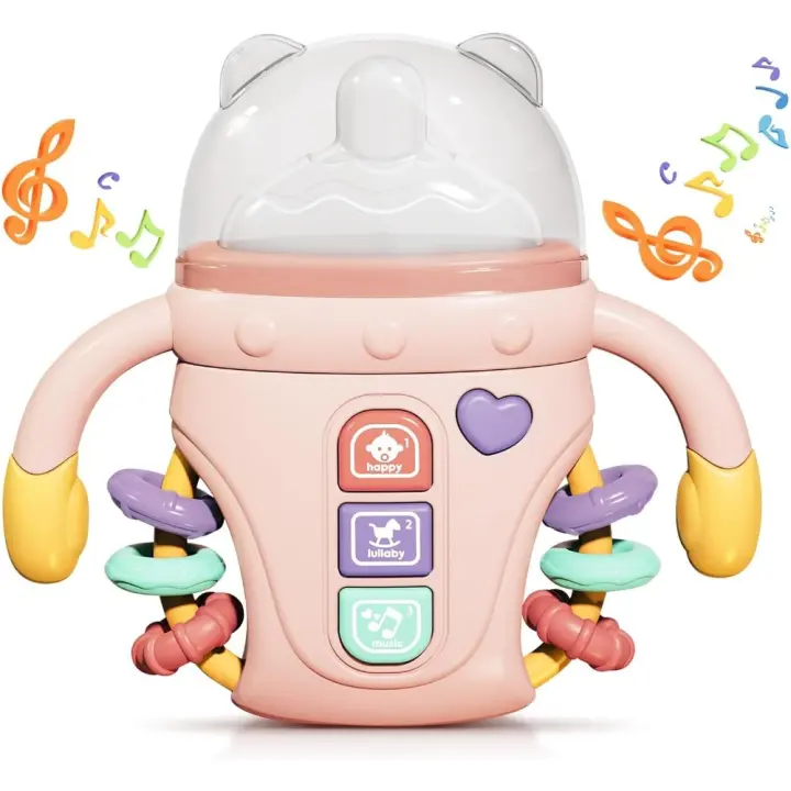 Juguete Mordedor JoyJoy Sonajeros Montessori para Bebés de 3-6 Meses Cajas de Juguetes Móviles para Niños 1 - 1