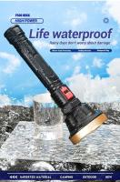 Linterna táctica L recargable por USB con pantalla de alimentación, batería integrada, luz fuerte resistente al agua para caza y mping - details 3