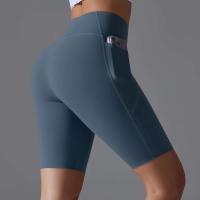 Bolsillos de yoga Secado rápido Correr Ciclismo activo Entrenamiento Gimnasio Pantalones cortos Fiess Cintura alta - details 2