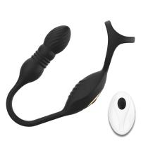 Leten Masajeador de Próstata Anillo Vibrador Butt Plug Control Remoto 10 Vibradores Empuje Juguetes Sexuales Anales para Hombres Parejas - details 10