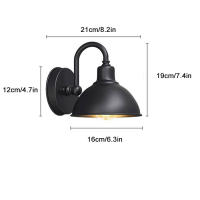 FAROLES minimalistas de pared para exteriores, luz de cuello de cisne Exterior de aluminio, luz de porche de granero de granja para jardín, garaje, patio, puerta delantera - details 4