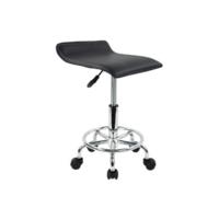 Taburete Redondo de Cuero PU reposapiés Ajuste de Altura Giratorio Medical SPA salón taburetes de Masaje Silla de Trabajo Color Negro - details 6