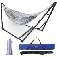Hamaca con Soporte Plegable para Jardín Patio Trasero Playa Mochileros, Multicolor,255cm,Carga MAX 120kg - details 7