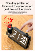 1 reloj despertador de proyección, temperatura de tiempo, reloj de proyección dual, pantalla grande LED de carga, función de repetición de dormitorio, despertador - details 4