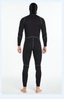 Traje de neopreno de 3mm para hombre, traje de buceo cálido de una pieza de manga larga con capucha, protector solar a prueba de frío, surf, natación, traje de baño - details 6