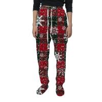 Pantalones con estampado navideño para mujer, malla holgada de talla grande, novedad de invierno - details 3