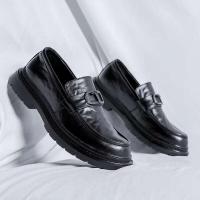 Zapatos de cuero antideslizantes y transpirables del estilo de los hombres del pie de la cala, zapatos casuales de suela gruesa para los hombres - details 8