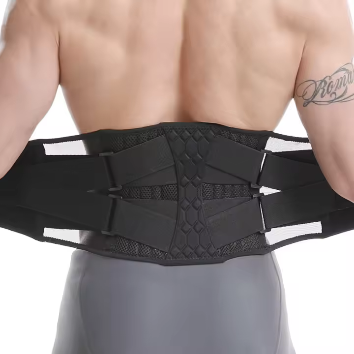Cinturón de entrenamiento de cintura para Hombre y mujer, corsé Lumbar transpirable para soporte de columna vertebral, nuevo - 1