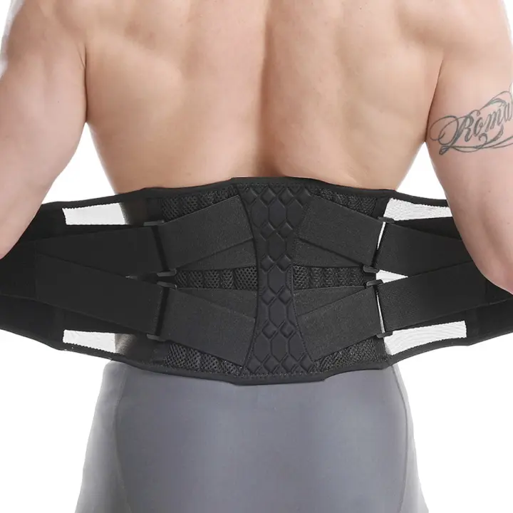 Cinturón de entrenamiento de cintura para Hombre y mujer, corsé Lumbar transpirable para soporte de columna vertebral, nuevo - 1