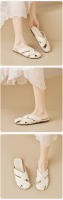 Sandalias planas de suela blanda estilo retro para exteriores de verano para mujer - details 1