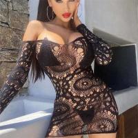 Sujetador Ence sexy transparente con entrepierna abierta a cuadros, mono extragrande, cárdigan de cuero, vestido erótico - details 4
