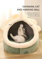 Cama suave y cálida para mascotas, cojín de tumbona acogedora, tienda de campaña para casa de mascotas, alfombrilla lavable para perros pequeños, camas de invierno para gatos - details 4