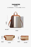 Set de Mochila de Cuero de Moda para Mujer Bolso de Hombro de Cuero con Tarjetero - details 4