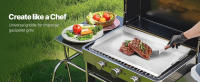 SucceBuy Plancha de acero inoxidable, placa rectangular plana de 36 x 22 pulgadas, plancha de gas para barbacoa, teppanyaki, utensilios de cocina portátiles con mango, ideal para acampar y asar - details 0