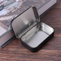 Caja de lata negra de Metal negro con caja de dulces mate, caja pequeña, 95x60x21mm - details 8
