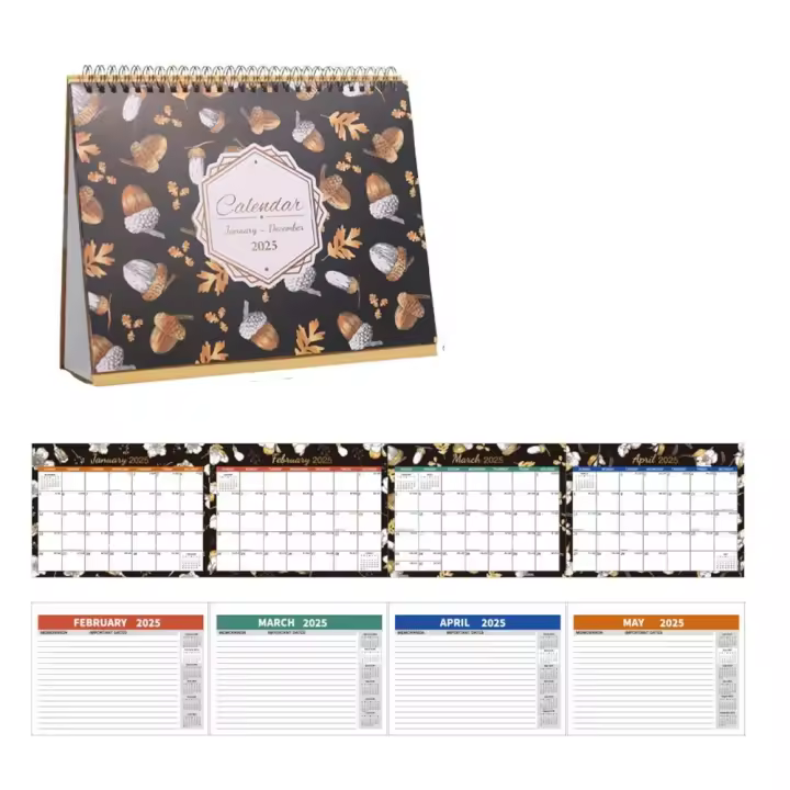 Calendario de escritorio de 12 meses 2025, calendario eficiente de planificación de mesa de cuenta regresiva, organizador de horario exquisito - 1