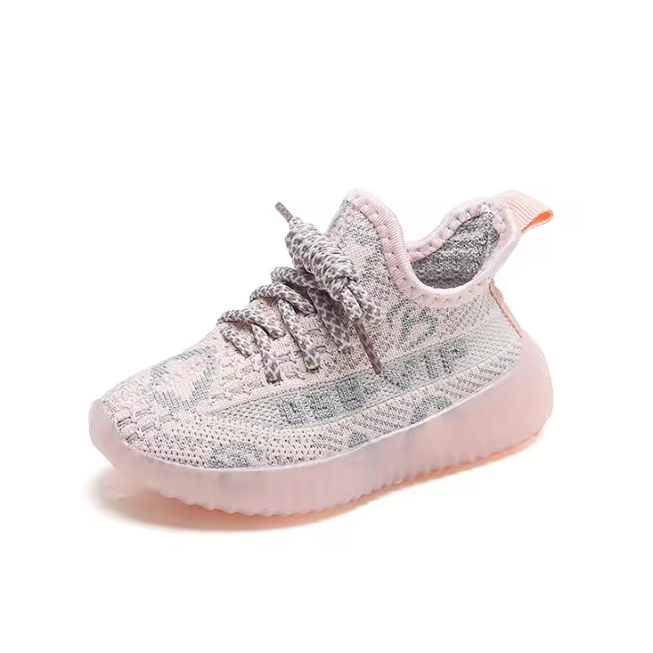 Zapatos deportivos para niños 2025 zapatos de coco para niños y niñas de primavera versión coreana de zapatos de red para niños medianos y pequeños zapatos de bebé de suela blanda - 1