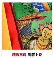 Herbalista Thangka sala de estar entrada Nepal bordado pintado a mano estilo Xizang secta tántrica retrato cuadro de pared - details 4
