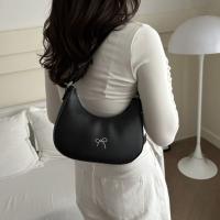 Nuevo diseño de moda, bolso para axila con lazo, bolso de cuero PU coreano con lazo para axila, bolso de mano Y2K de Color sólido para mujer - details 1
