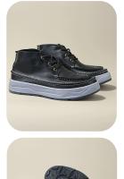 Cuero genuino de alta gama pura capa de cabeza de res estilo de herramientas de cuero de vaca zapatos de tablero de caña alta - details 6