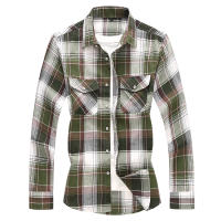 Camisa de manga larga a cuadros a rayas para hombre, camisas clásicas de oficina de un solo pecho, Camisa informal a la moda de otoño, 7XL - details 17