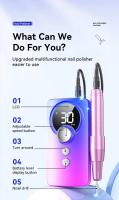 Máquina pulidora eléctrica recargable para uñas, lijadora de manicura con conexión USB, removedor de esmalte de uñas, Lima de bajo ruido - details 1