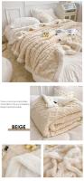 Manta cálida a cuadros para cama, edredón grueso y suave, funda de lana doble, colcha para invierno - details 9
