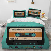 Juego de Ropa de Cama con Música Retro y Nostálgica Funda de Edredón y Funda de Almohada para Cama King Queen Tamaño - details 7