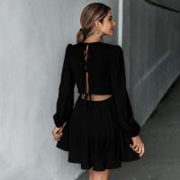 Vestido Largo de Manga Larga para Mujer con Cintura Estética Primavera Otoño 2025 - details 10