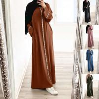 Elegante Falda Maxi de Caftán de Secuencia Larga Vestido Islámico de Moda para Mujeres - details 0