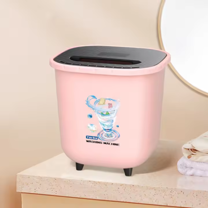 Mini lavadora portátil Turbo, lavadora de lavandería, rotación inversa hacia adelante, apagado automático - 1