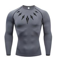 Camiseta Deportiva De Compresión Para Hombre Secado Rápido Manga Larga Primavera Otoño Transpirable Talla S-3XL Con Estampado Base Delgada Para Fitness - details 9