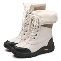 Nuevas botas de cuero italiano para mujer, zapatos americanos de piel de invierno de alta calidad, color rosa, para exteriores, 2025 - details 4