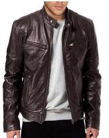 Chaqueta de cuero para hombre Chaqueta sintética suelta casual de cuero Pu - details 1