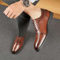 Zapatos formales de cuero genuino para hombres y zapatos casuales de boda Oxford, zapatos de altura de negocios - details 5