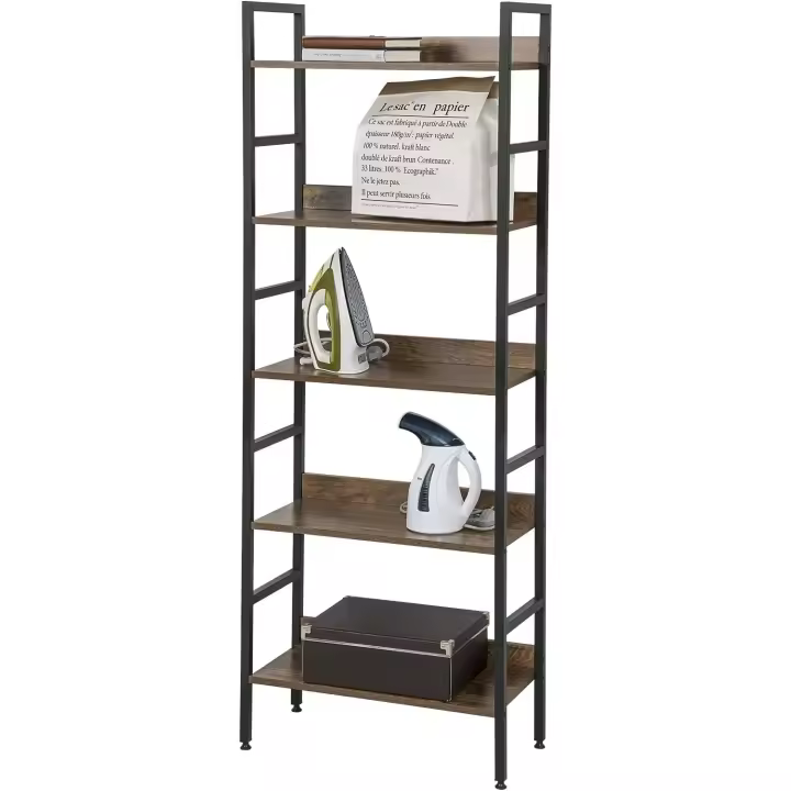 Organizador Multifuncional de Metal para Almacenamiento en Cocina 5 Estantes + MDF 60x27,5x160CM - 1