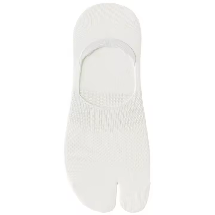 Calcetines Tabi invisibles con punta abierta para hombre, medias finas antideslizantes con dos dedos, estilo Ins - 1
