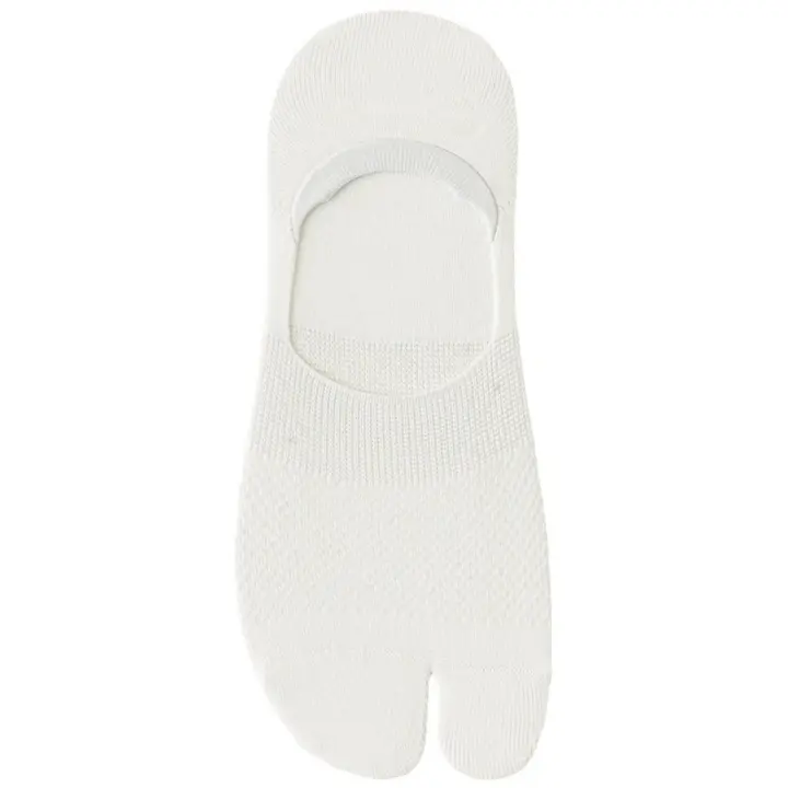 Calcetines Tabi invisibles con punta abierta para hombre, medias finas antideslizantes con dos dedos, estilo Ins - 1