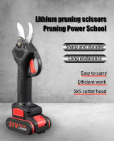Tijeras de podar eléctricas inalámbricas profesionales de 21 V, diámetro de corte de 30 mm, 1 batería de 1500 mAh, 3-4 horas de trabajo, cuchillas de derivación - details 0