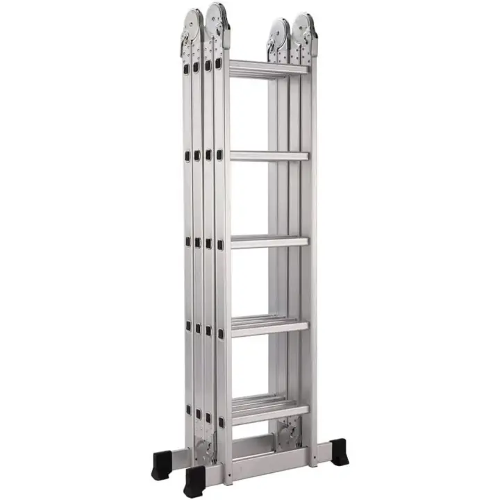 Escalera Articulada Plegable Multifunción Aluminio 4x5 Escalones 5,82m - 1