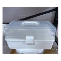 Caja de almacenamiento para manualidades, organizador de aparejos de pesca de 3 niveles, caja de costura, organizador de Arte de uñas con asa, caja de herramientas - details 5
