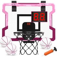 Mini Canasta de Baloncesto para Niños Tableros de Baloncesto con 3 Pelotas, Bomba, Iluminación, Puntuación Automática - details 36
