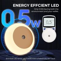 Luces LED nocturnas para uso doméstico, luz nocturna con enchufe en la pared, de anochecer a amanecer, con Sensor automático, pequeña y cálida, 0,5 W, 2 piezas - details 4